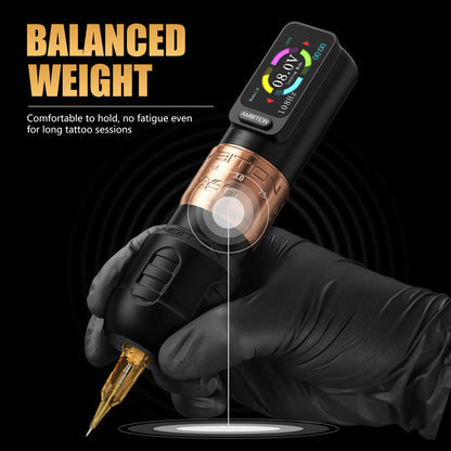 Ambition Seher Plus Wireless Tattoo Machine with 6 Strokes Length 2.2mm-4.2mm