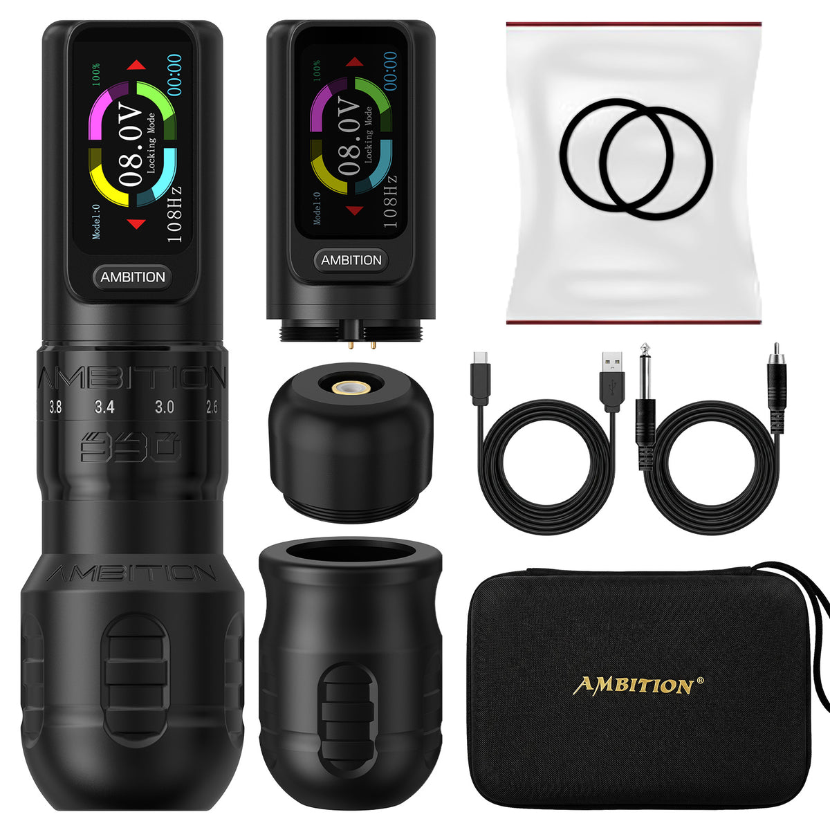 Ambition Seher Plus Wireless Tattoo Machine with 6 Strokes Length 2.2mm-4.2mm