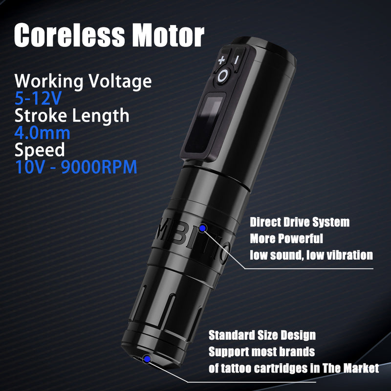 Ambition Storm Wand Wireless Tattoo Gun 2400mAh