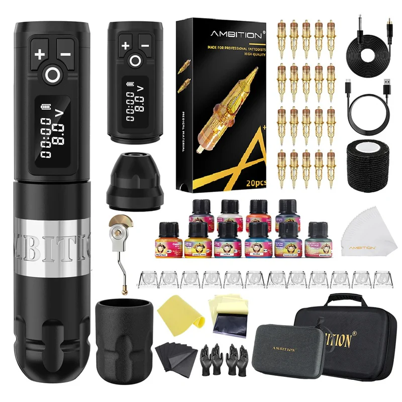 Ambition Soldier Tattoo Kit with Ink