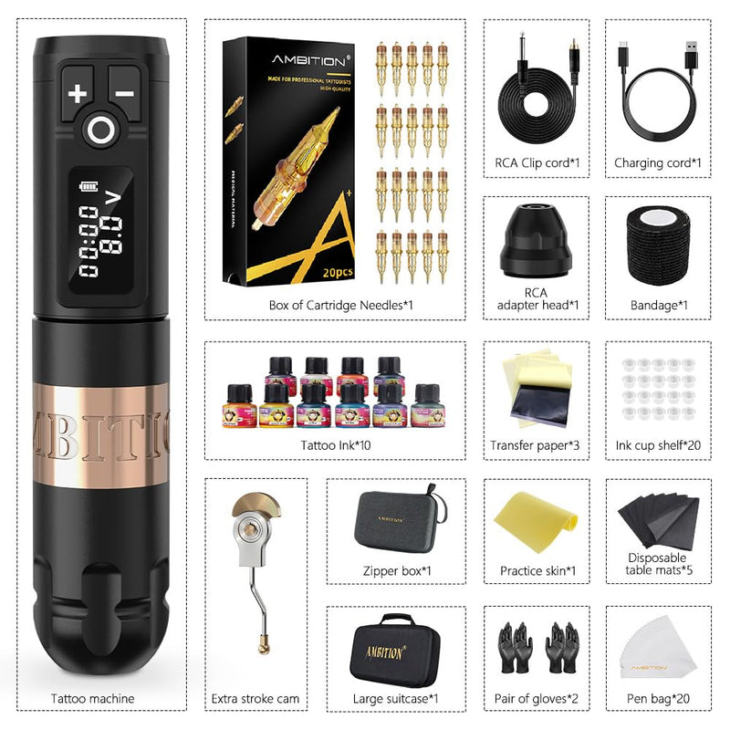Ambition Soldier Tattoo Kit with Ink