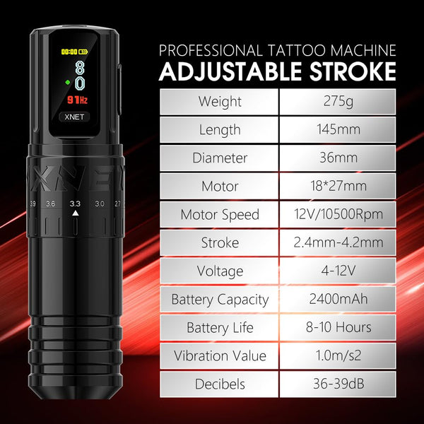 Tattoo Kit-Xnet Vipera Adjustable Stroke Tattoo Kit