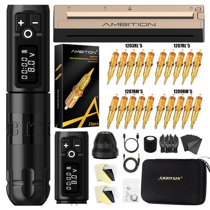 Ambition Soldier Tattoo Kit + G1 Stencil Printer