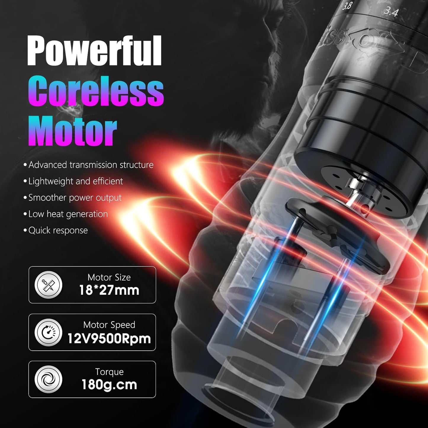 Kiss Of Dragon T2 Tattoo Machine 2000mAh