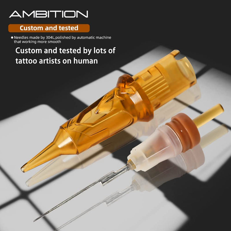 Ambition Glory Tattoo Cartridges #10 Bugpin 1RL Needles Disposable 50pcs 0.3mm 1 Round Liner