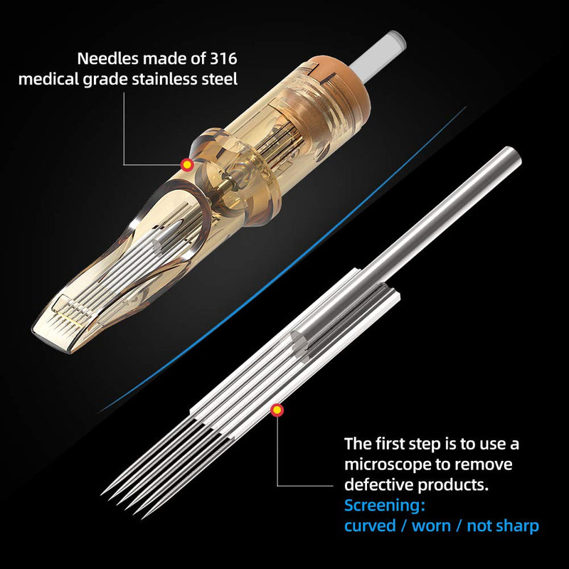 Ambition Premium Revolution Tattoo Cartridge Round Liner Shader Curved Magnum Tattoo Needle