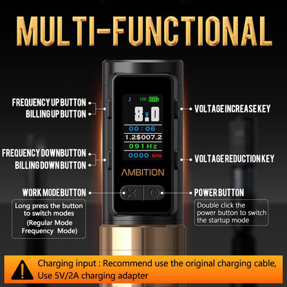 Ambition Soldier Max Tattoo Machine 2400mAh