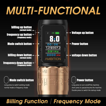 Ambition Soldier270S Tattoo Machine 2400mAh