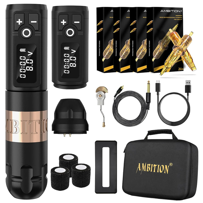 Tattoo Kit-Ambition Soldier Wireless Tattoo Kit 2400mAh