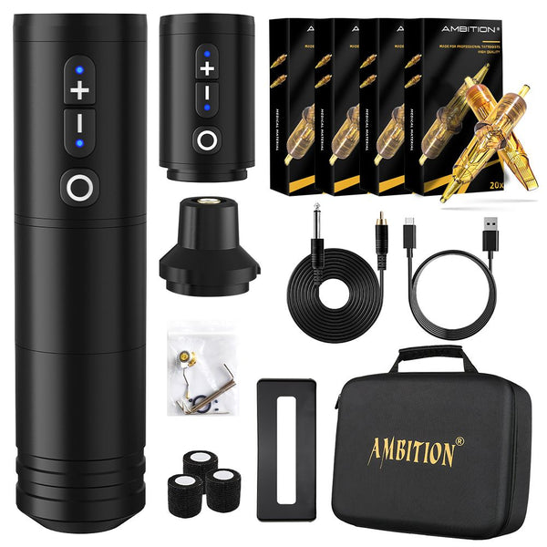 Ambition Ninja Wireless Tattoo Machine Kit 2400mAh