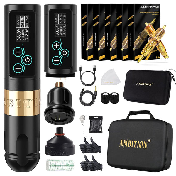 Ambition Vibe Wireless Tattoo Machine Kit 2400 mAh