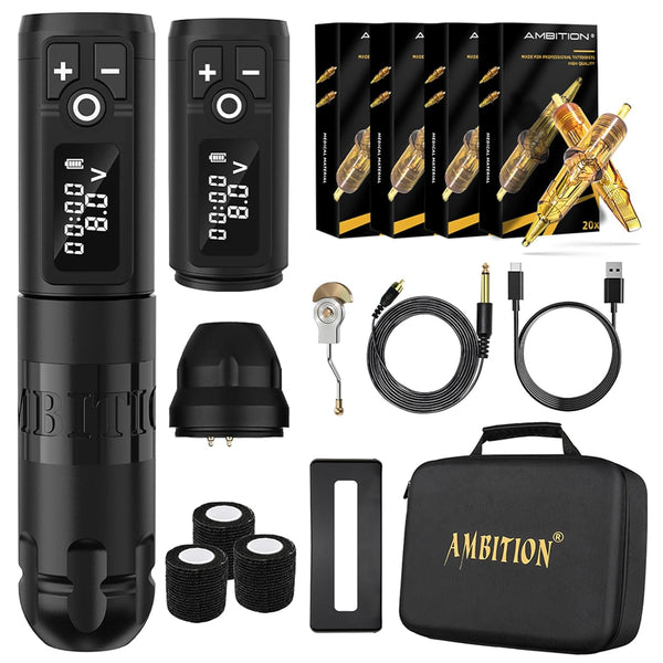 Tattoo Kit-Ambition Soldier Wireless Tattoo Kit 2400mAh