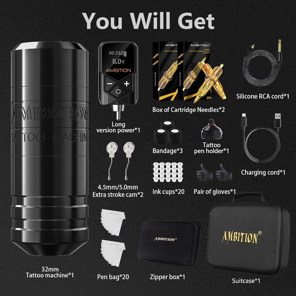 Ambition Torped Tattoo Kit-Delivered in 3–5 business days (US)