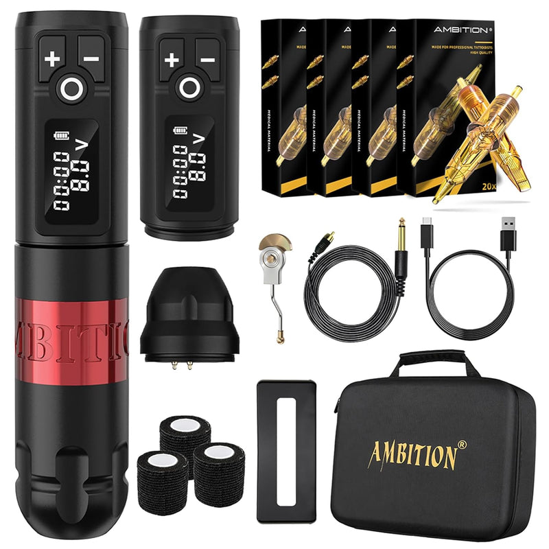 Tattoo Kit-Ambition Soldier Wireless Tattoo Kit 2400mAh