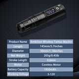 Ambition Storm Wand Wireless Tattoo Gun 2400mAh