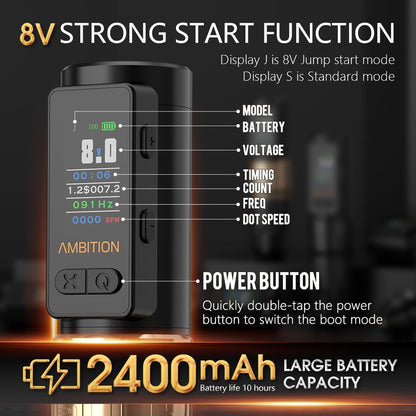 Ambition Soldier Max Tattoo Machine 2400mAh