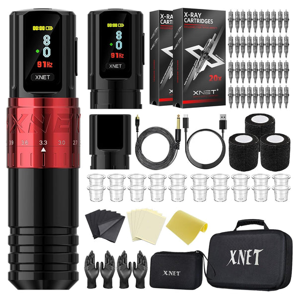 Tattoo Kit-Xnet Vipera Adjustable Stroke Wireless Tattoo Kit 2400mAh