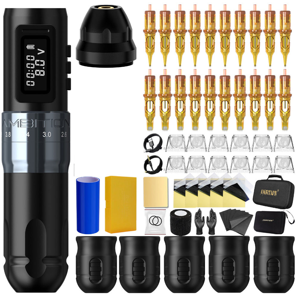 Ambition-MarsU-Tattoo-Kit-Silver-Single-Battery