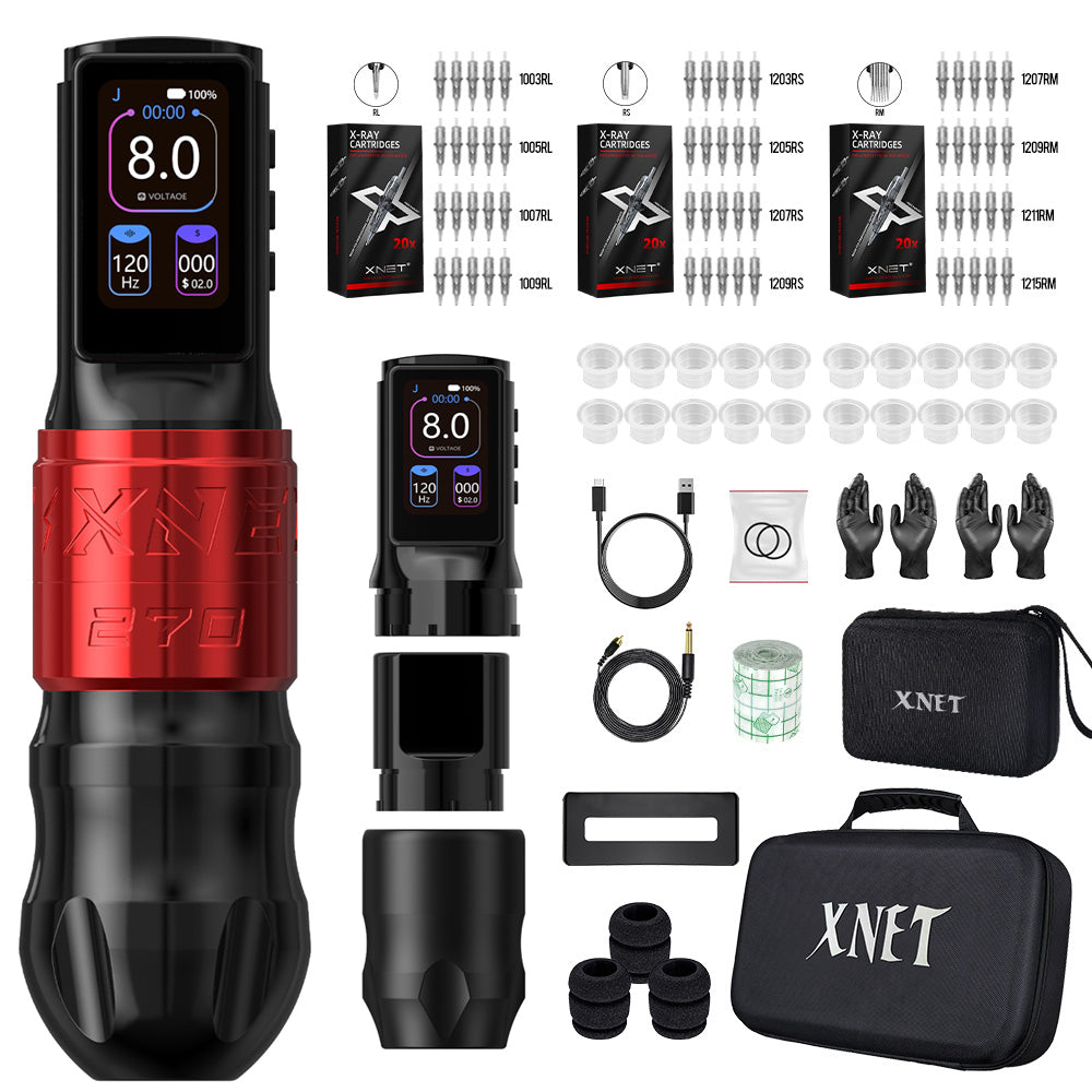 XNET Tattoo Kit | Complete Wireless Tattoo Machine Kit for