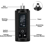 XNET G4 Wireless Tattoo Battery Power Supply RCA Interface 1950amh LCD Digital Display For Rotary Machine Fast Chargering