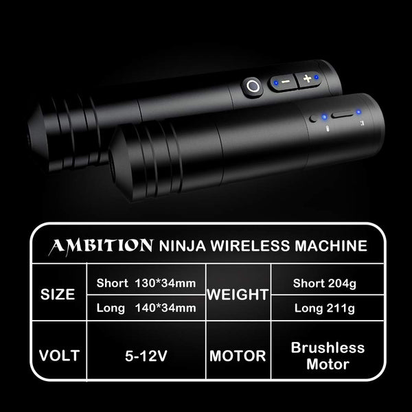 Ambition Ninja Wireless Tattoo Machine 2400mAh