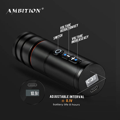 Máquina de tatuaje inalámbrica Ambition Ninja Pro