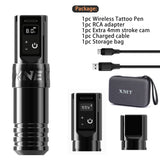 XNET-máquina giratoria para tatuajes inalámbrica profesional, pluma con Motor Sin Núcleo de CC, batería de 2400mAh para artista de tatuajes de maquillaje permanente