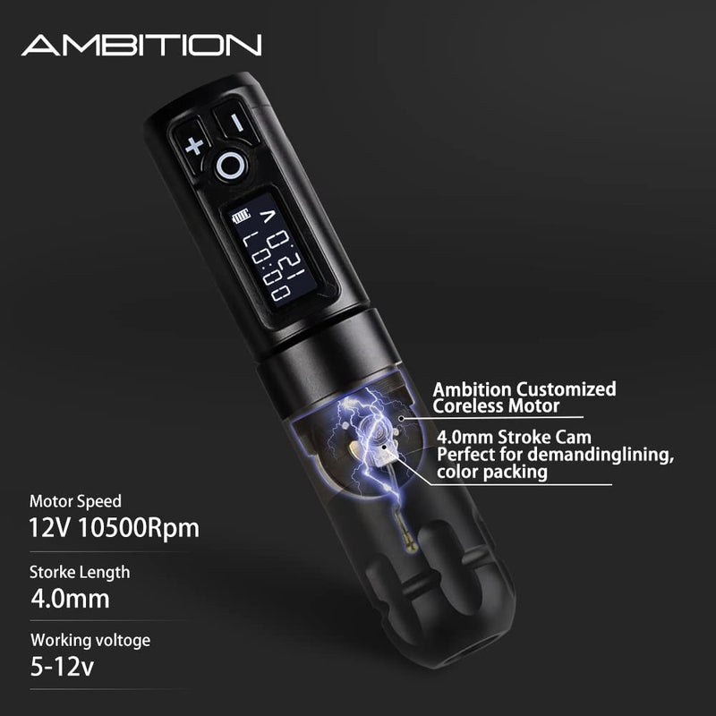 Ambition Soldier Wireless Tattoo Machine 2400mAh