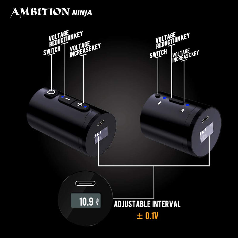 Ambition Ninja Wireless Tattoo Machine 2400mAh