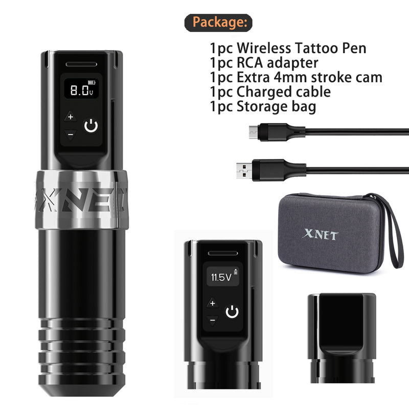 XNET Torch Professional Wireless Tattoo Machine Rotary Pen DC 